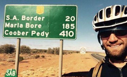Nick Kenny near the South Australian border Nick Kenny